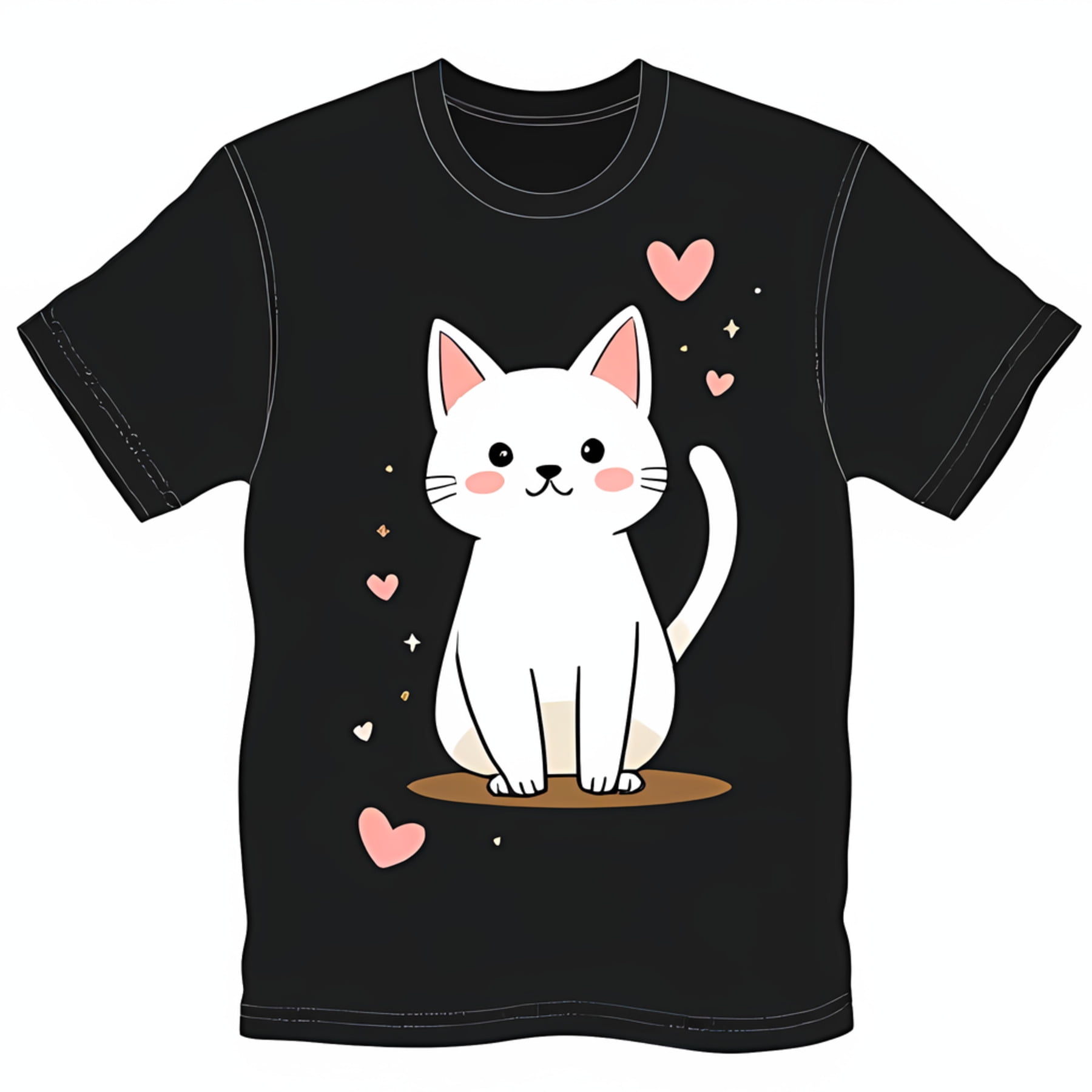 Mayoral White & Pink Cat Print T-Shirt main image 1