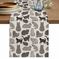 thumbnail image 1 of Black Cat Table Runner 72 Inches, Rustic Striped Geometric Abstract Bed Runner Dresser Scarves Tabletop for Indoor Outdoor Parties/Ceremony/Banquet, 16" x 72", 1 of 9