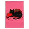 thumbnail image 1 of Black Cat Valentines Heart Rose Petals Love Garden Yard Flag (Pole Not Included), 1 of 3