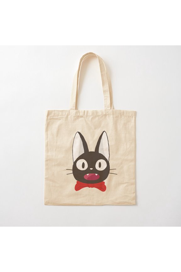 Black Cat Vibe Variant 2 Canvas Tote Bags, Reusable Shopping Bag