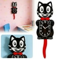 thumbnail image 1 of Black Cat Wagging Tail Wall Clock – Cute Cartoon Cat Quartz Clock with Swinging Tail for Kids’ Room, Bedroom, Playroom, Silent Timekeeping, Fun Home Decor Gift(Please Bring 2 AA Batteries), 1 of 6