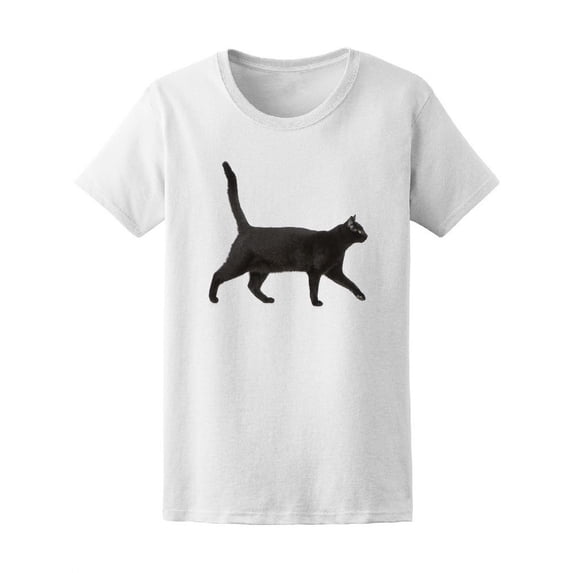 Black Cat Walking Tee Women's -Image by Shutterstock
