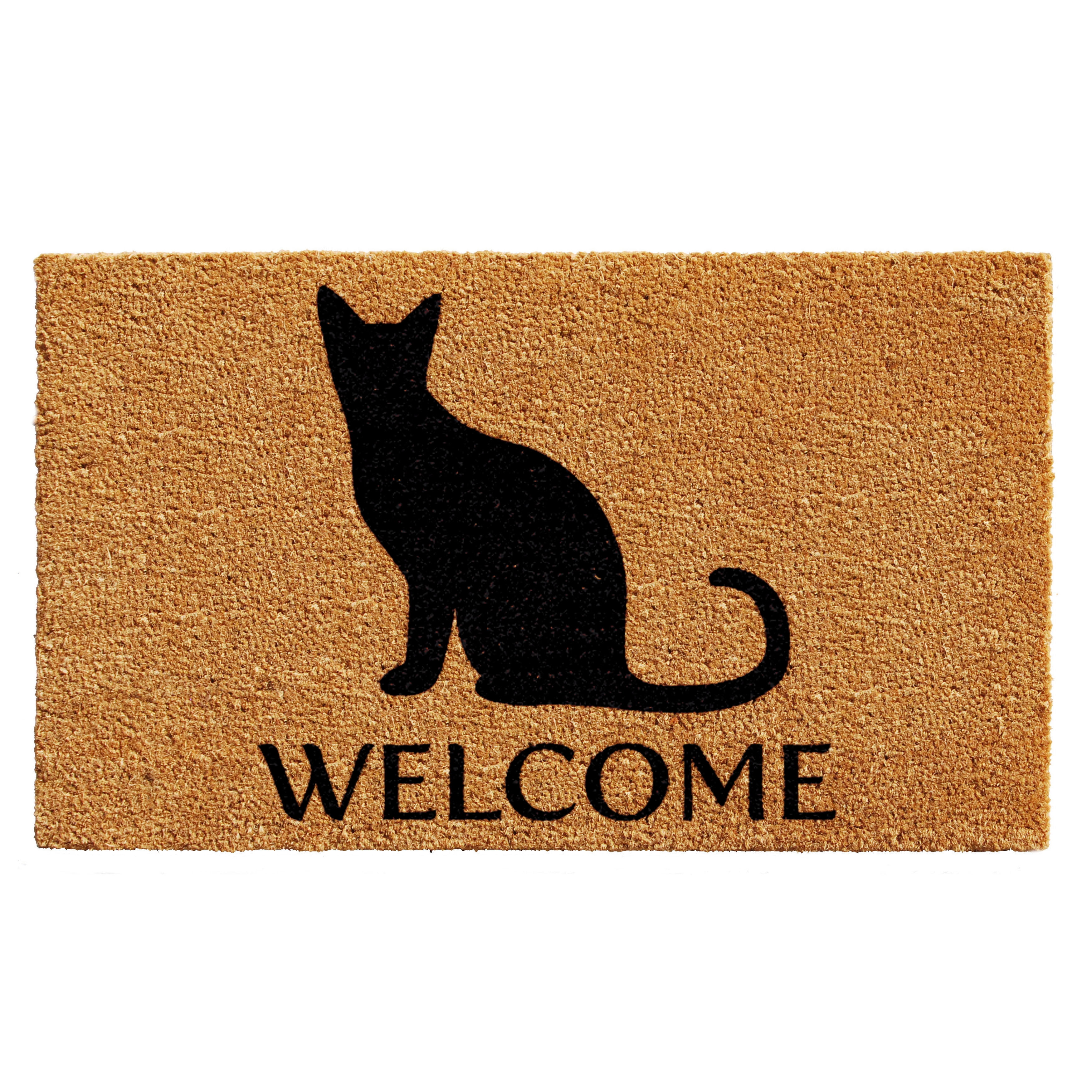 Calloway Mills Black Cat Welcome Door Mat 17 in. x 29 in., Multi