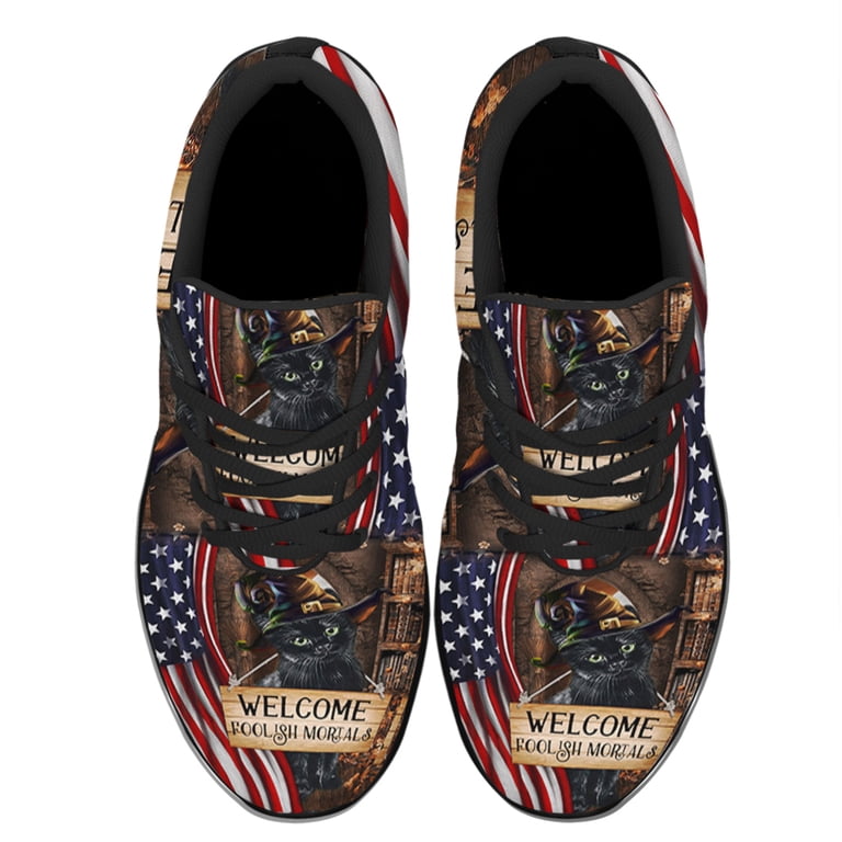 Black cat fashion shoes Black Cat Pumpkin Halloween Shoes Women main image 2