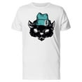 thumbnail image 1 of Black Cat With A Blue Beanie T-Shirt Men -Image by Shutterstock, Male XX-Large, 1 of 2