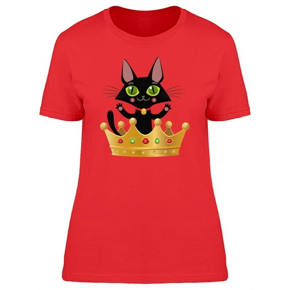 Black Cat With Crown Tee Women's -Image by Shutterstock