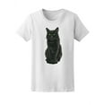 thumbnail image 1 of Black Cat With Green Eyes T-Shirt Women -Image by Shutterstock, Female Medium, 1 of 2