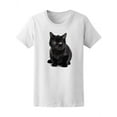 thumbnail image 1 of Black Cat With Yellow Eyes T-Shirt Women -Image by Shutterstock, Female Medium, 1 of 2