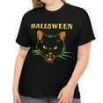thumbnail image 1 of Black Cat Womens Halloween Shirts for Plus Size Women Black Cat Shirt Plus Size Halloween Costumes for Women, 1 of 7