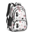 thumbnail image 1 of Black Cat and Gift White Pattern Cute School Backpack Bag with Padded Back and Adjustable Shoulder Straps 16.9 X 12.6 X 5.9 Inches, 1 of 5