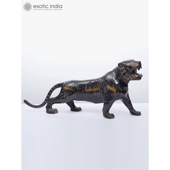 13" Black Cat In Brass | Handmade | Made In India