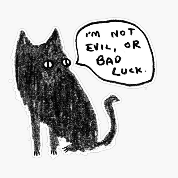 Black Cats Are Not Evil Sticker