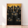 thumbnail image 1 of Black Cats Art – Mysterious Feline Wall Print, Gothic Moody Cat Aesthetic, Wall Art, Modern Wall Decor, 16x24 UNFRAMED, 1 of 2