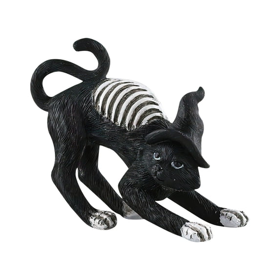 Black Cats Festival Decorations, Halloween Ornaments Home Tabletop Decorations, Spooky Kitty Figurines For Mantel Shelf Display Gift