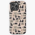 thumbnail image 1 of Black Cats In Library Books Pastel Pattern Texture Phone Case for iPhone 16 15 14 13 12 11 Pro Max M5909642, 1 of 2