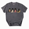 thumbnail image 1 of Black Cats Knitting T-Shirt, Funny Yarn Lover Graphic Tee, Cat Mom Gift, 1 of 4