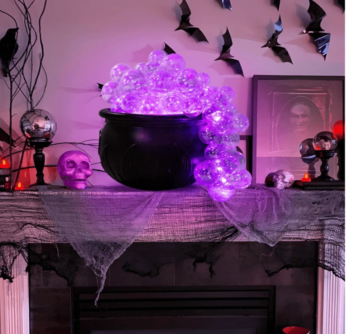 Black Cauldron with Handle Halloween Witch Cauldron Kettles Multi ...