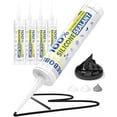 thumbnail image 1 of Black  Caulk & Sealant,    Caulking,  Sealant Caulking for Kitchen, Bathroom, RV, Interior & Exterior Use, Shrink & Crack Proof, 10.2 FL. OZ/300ML, 4 Pack, 1 of 6