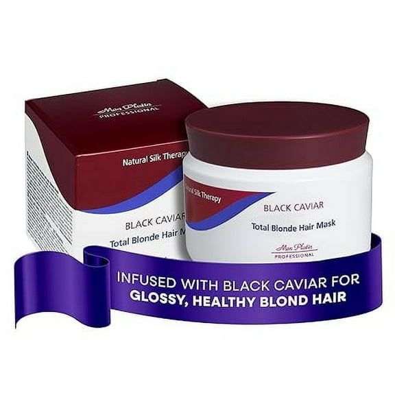 Black Caviar Blonde Hair Mask - Intensive Moisturizing Treatment for blonde, bleached, or Color Treated Hair - Special Antistatic Formula,SLS/Salt Free 500ML