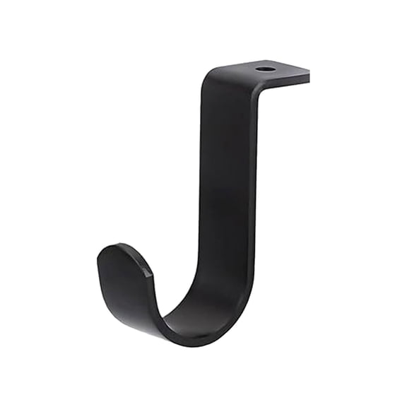 Black Ceiling Mount Curtain Rod Bracket, Heavy Duty Curtain Rod Holder Base