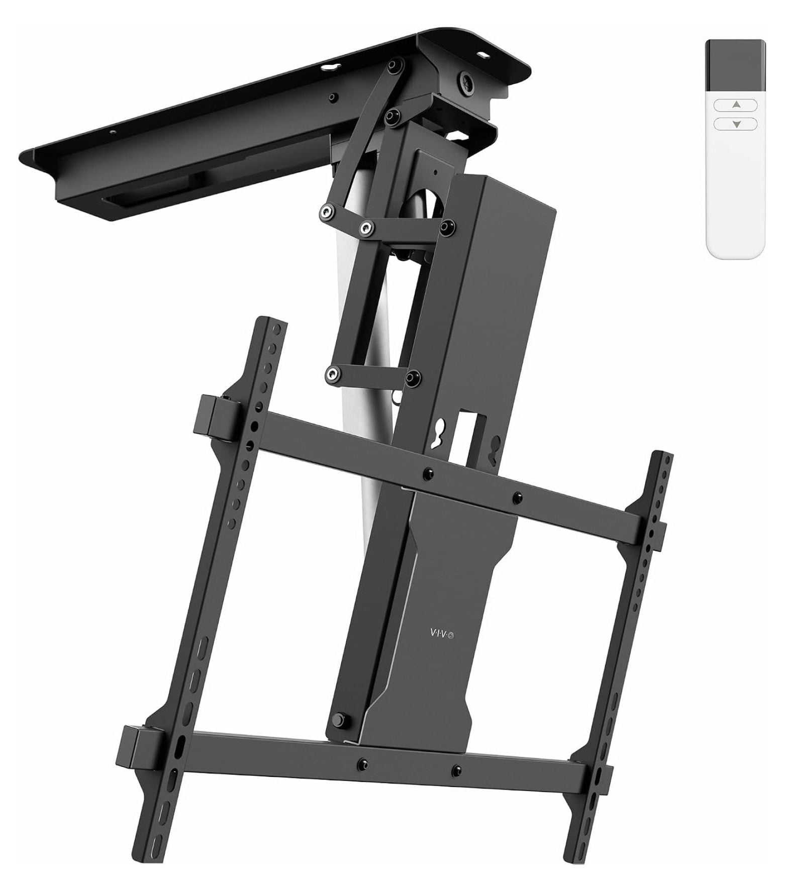 Black Ceiling TV Mount for 23 to 55 Inch Screens, Motorized Height ...