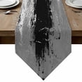 thumbnail image 1 of Black Cement Gray Table Runner Linen Burlap Table Runner 90 Inches Long Modern Abstract Art Black Dresser Scarves for Kitchen Island Coffee Dining Room Party Wedding Banquet Holiday Decor 13"x90", 1 of 8