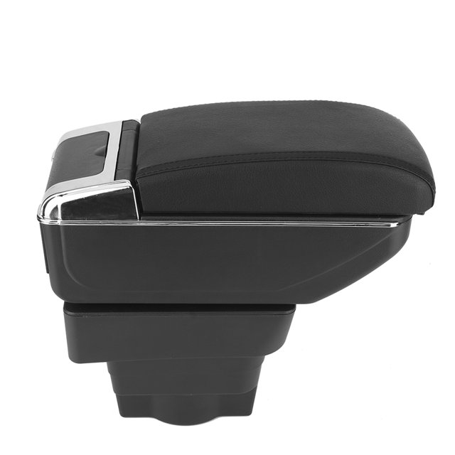Black Center Console Armrest Storage Box, Storage Box Central Armrest