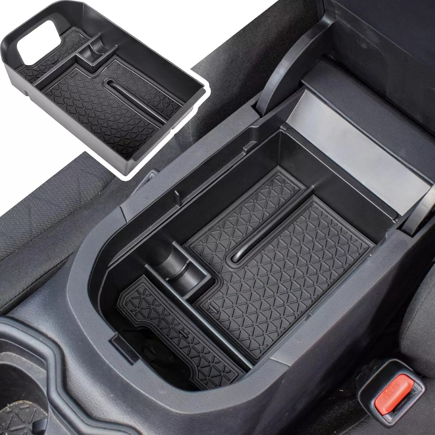 Black Center Console Storage Tray for Toyota RAV4 2019-2024 Armrest ...