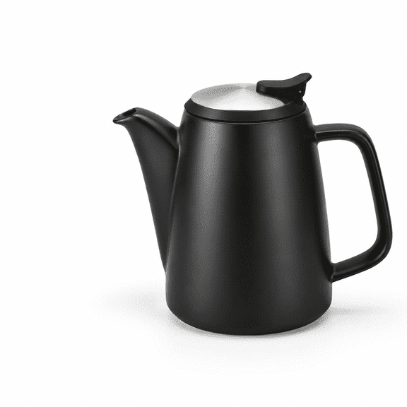 Black Ceramic 32 Oz Loose Leaf Tea Pot With Removable Stainless Steel Infuser