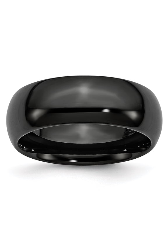 Black Ceramic 8mm Polished Band