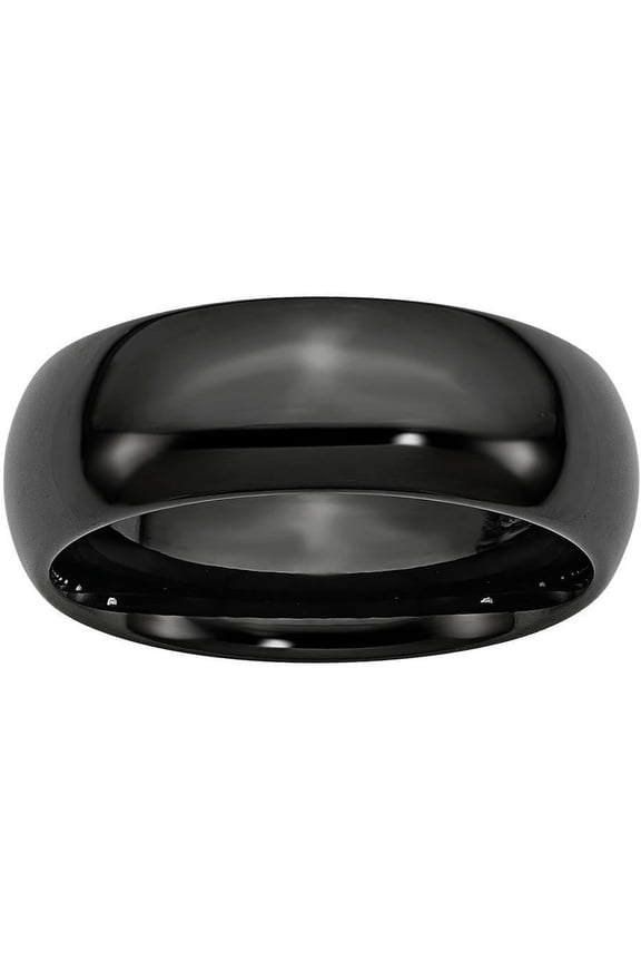 Black Ceramic 8mm Polished Band