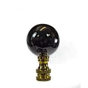 Black Ceramic Ball Finial 2"h