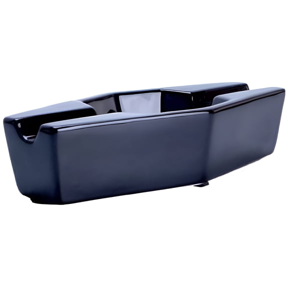Black Ceramic Double Cigar Ashtray (9"x 4" ) for Patio Use