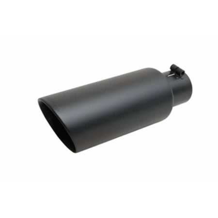 Gibson Exhaust 500427-B GIB500427-B BLACK CERAMIC DOUBLE WALLED ANGLE EXHAUST TIP