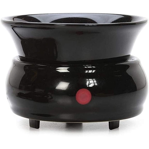 Black Ceramic Electric Warmer for Fragrance Candle Wax Liquid Potpourri. Ideal for Spa and Aromatherapy. Use Brand Wax Melts Cubes Essential Oils and Fragrance Oils