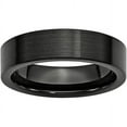 thumbnail image 1 of Black Ceramic Flat 6mm Brushed Band, 1 of 11