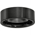 thumbnail image 1 of Black Ceramic Flat 8mm Brushed Band, 1 of 11