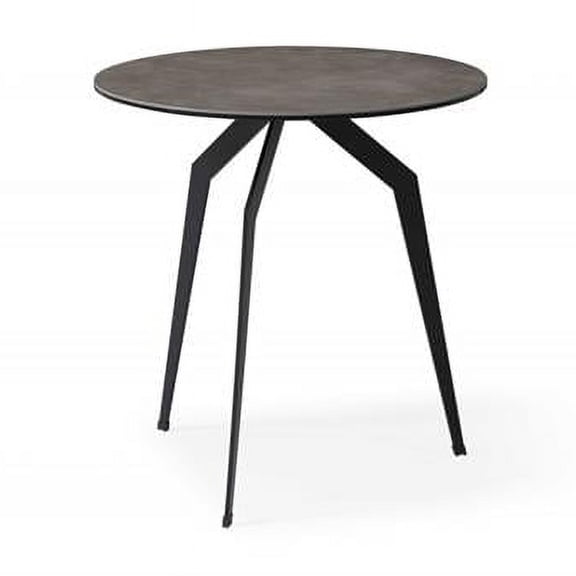 Black Ceramic & Iron Side Table, 20 x 20 x 20 in.