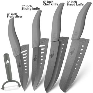 Kitchen Knife Set, 9-Pieces Purple Professional Chef Knife Set