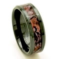 thumbnail image 1 of Black Ceramic Men's Hunting Camo Ring 8mm Comfort Fit Wedding Band (8.5), 1 of 2