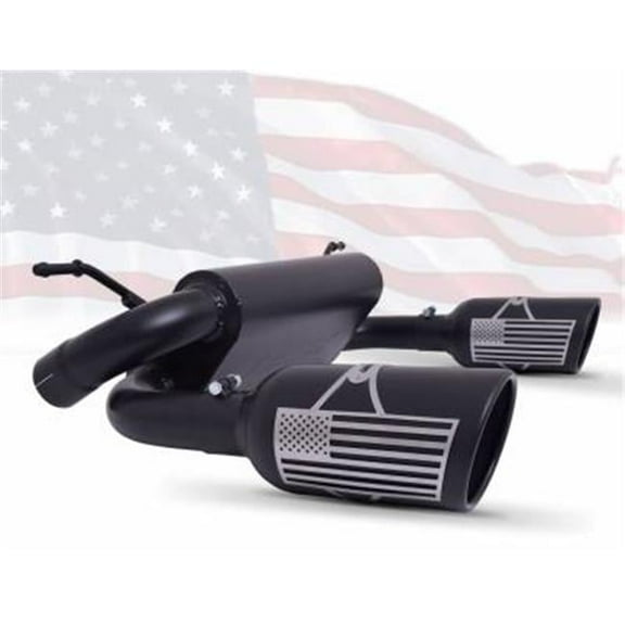 Black Ceramic Patriot Series Cat-Back Dual Split Exhaust System for 2007-2011 Jeep Wrangler
