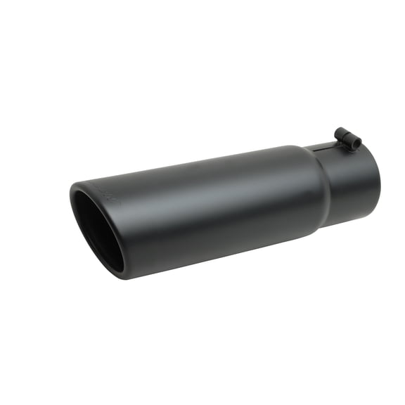 Gibson Exhaust 500645-B GIB500645-B BLACK CERAMIC ROLLED EDGE ANGLE EXHAUST TIP