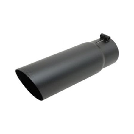 Gibson Exhaust 500638-B GIB500638-B BLACK CERAMIC SINGLE WALL ANGLE EXHAUST TIP