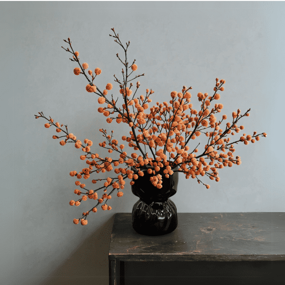 Black Ceramic Vase Decor | 5'' in Morden Ceramic Flower Vase for Home Decor Gift|Table Decoration Centerpieces for Living & Dining Room