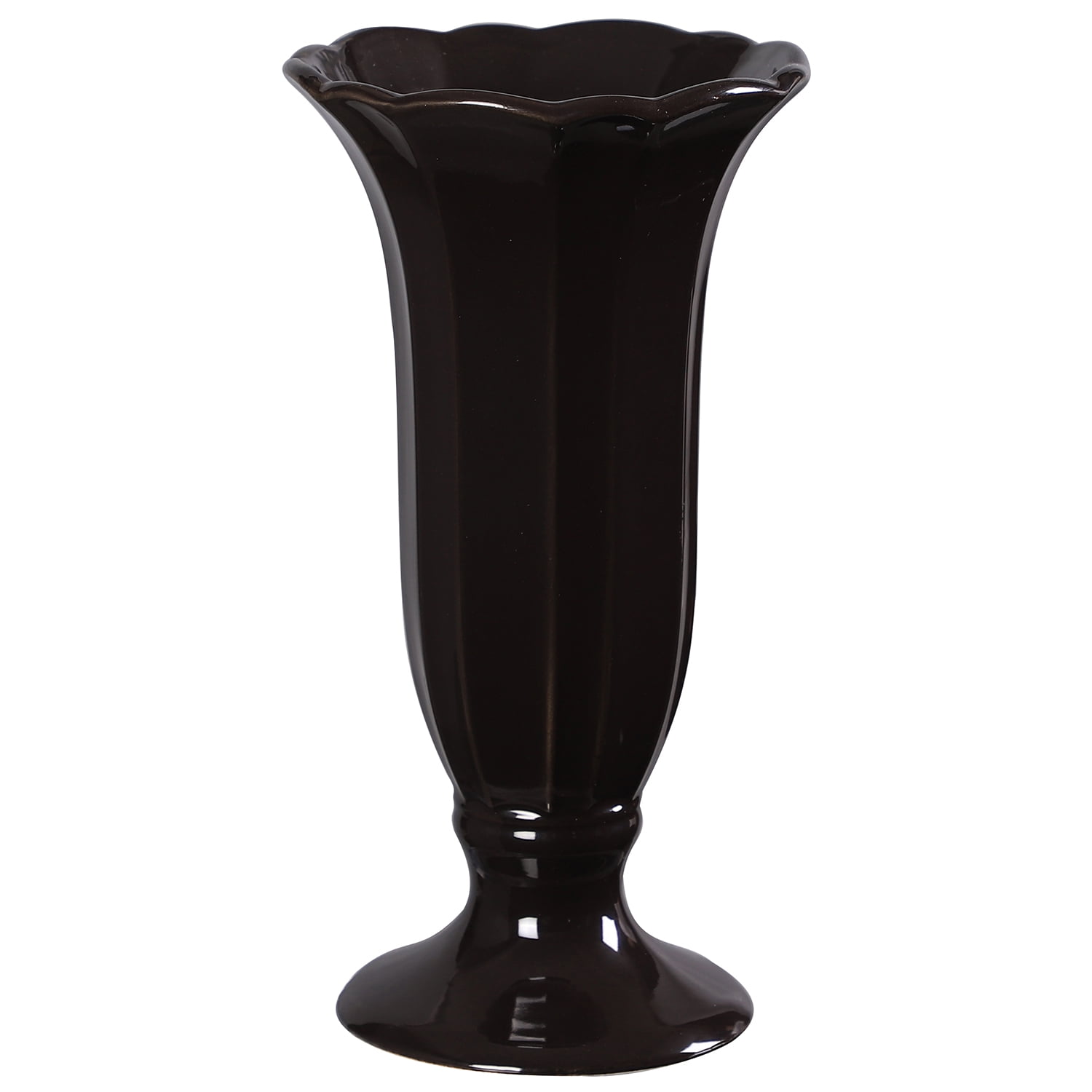 Black Ceramic Vase for Home Decor, Decorative Vase, Modern Farmhouse ...