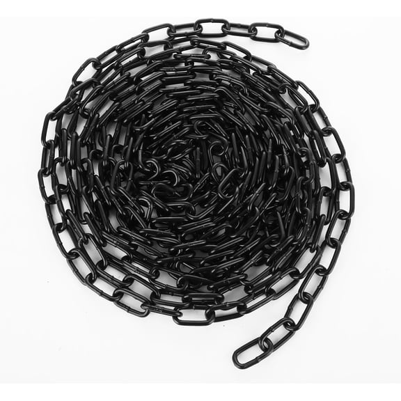 Black Chain Link 1/8", 30ft Long Heavy Duty Chain Bulk Durable Swing Chain for Hanging Plants, Anchoring, Towing, Outdoor Fence, Punching Bag, Hammock Chair