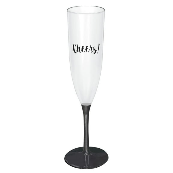 Black Champagne Glasses - Cheers