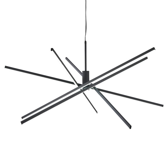 Black Chandelier 47” Big High Ceiling Chandeliers Big Modern Remote Control Chandelier for Large Living Room Dining Room Foyer