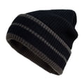 thumbnail image 1 of Black/Charcoa 2 Line Plush Fleece Lined Men's Cap -Heavy Duty Winter Outdoor Beanie Hat, 1 of 2