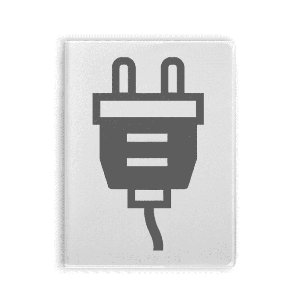 Journal Plug Black Charging Cable Plug Socket Pattern Notebook Gum Cover Diary Soft ...